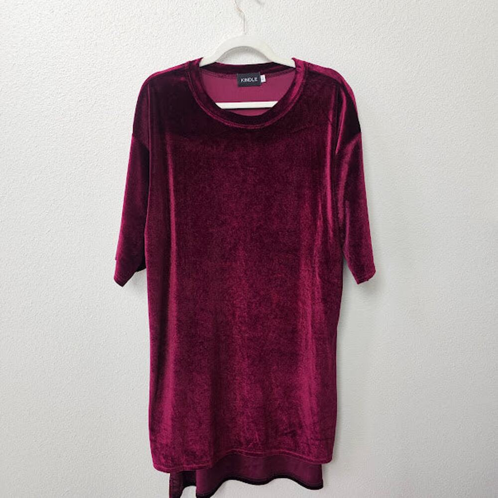 Kindle Red Velvet Look Dress- Women's Large